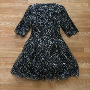 Vintage Arnold Scaasi Lace Midi Dress